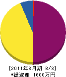 あさひ工務店 貸借対照表 2011年6月期