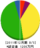 下田工務店 貸借対照表 2011年12月期