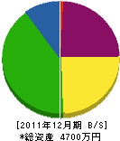 昭栄工務店 貸借対照表 2011年12月期