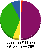 小川設備工事店 貸借対照表 2011年12月期