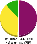 植田組 貸借対照表 2010年12月期