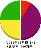 綾友建設 貸借対照表 2011年12月期