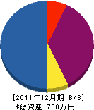 伊藤電気工事 貸借対照表 2011年12月期