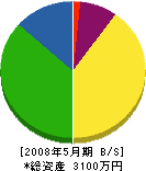 巣山建設 貸借対照表 2008年5月期 巣山建設 貸借対照表 2008年5月期