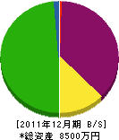 山大伊藤木材工業 貸借対照表 2011年12月期