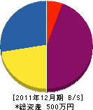 早川電気設備 貸借対照表 2011年12月期
