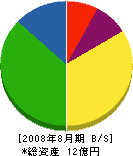 西井商店 貸借対照表 2008年8月期