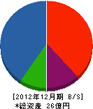 元浜組 貸借対照表 2012年12月期