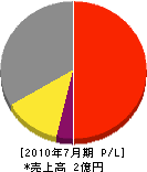 井上技建 損益計算書 2010年7月期