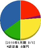 飯島電気工事 貸借対照表 2010年6月期
