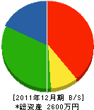 須田建築 貸借対照表 2011年12月期
