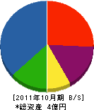 堀光 貸借対照表 2011年10月期