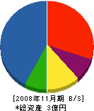 林田組 貸借対照表 2008年11月期