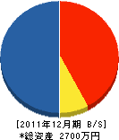 友田修介 貸借対照表 2011年12月期