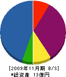 三恵工作所 貸借対照表 2009年11月期