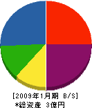 高田工業 貸借対照表 2009年1月期