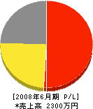 西舘設備工業 損益計算書 2008年6月期