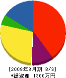 太田建材 貸借対照表 2008年8月期