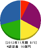 広島企業 貸借対照表 2012年11月期