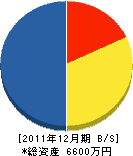 三井鉄工設備 貸借対照表 2011年12月期