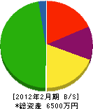 金戸商会 貸借対照表 2012年2月期