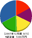 冨樫建設 貸借対照表 2007年12月期