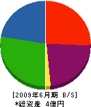 長田電設工業 貸借対照表 2009年6月期