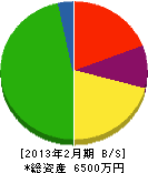 金戸商会 貸借対照表 2013年2月期