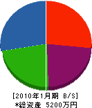 紫園 貸借対照表 2010年1月期