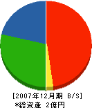 小菅硝子 貸借対照表 2007年12月期