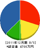 丸京建設 貸借対照表 2011年12月期