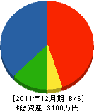 上野住建 貸借対照表 2011年12月期