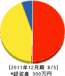 増井造園 貸借対照表 2011年12月期