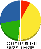 伊藤設備工事 貸借対照表 2011年12月期