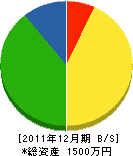 松ヶ野建築 貸借対照表 2011年12月期