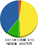 桃崎設備 貸借対照表 2011年12月期