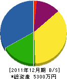 羽賀工業 貸借対照表 2011年12月期