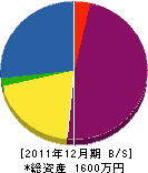 寺島組 貸借対照表 2011年12月期