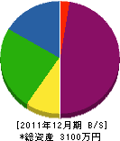 猿田組 貸借対照表 2011年12月期