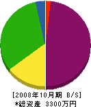 小山田電設 貸借対照表 2008年10月期