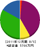 徳永松寿園 貸借対照表 2011年12月期