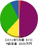 入門硝子 貸借対照表 2012年5月期
