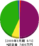 松田建設 貸借対照表 2009年8月期