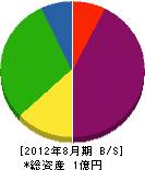 野遠田中組 貸借対照表 2012年8月期