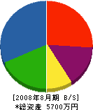 宮田組 貸借対照表 2008年8月期
