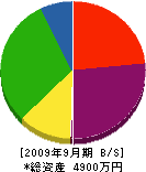 菅井建設 貸借対照表 2009年9月期