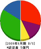 佐藤組 貸借対照表 2009年8月期