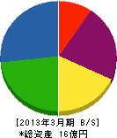 日本ジタン 貸借対照表 2013年3月期