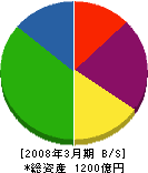 日本瓦斯 貸借対照表 2008年3月期