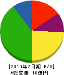宇佐見産業 貸借対照表 2010年7月期
